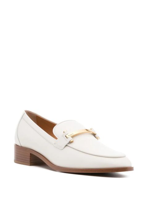 Tod's leather loafers - White