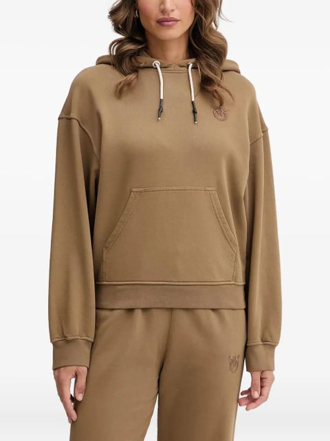 PINKO logo-embroidered hoodie - Brown - zdjęcie produktu nr 1