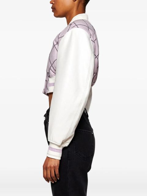 Givenchy cropped varsity jacket - Grey