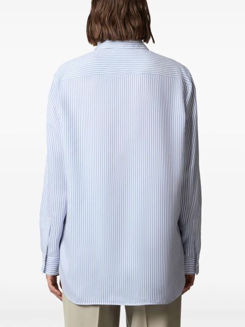Tod's striped poplin shirt - Blue