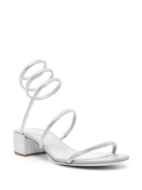 René Caovilla Cleo crystal-embellished sandals - Grey