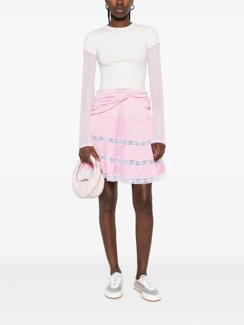 Gimaguas tiered lace-trimmed mini skirt - Pink - zdjęcie produktu nr 2
