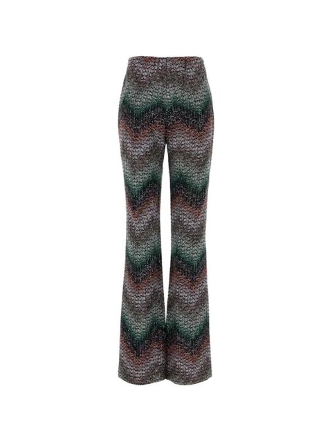 Missoni zigzag-knit flared trousers - Black - zdjęcie produktu nr 1