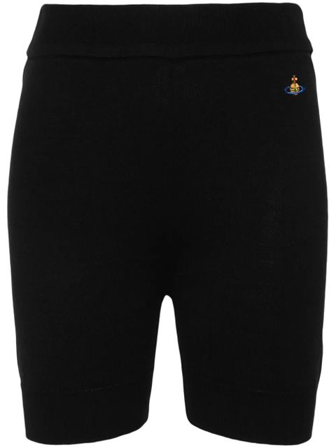 Vivienne Westwood embroidered-logo knitted shorts - Black - zdjęcie produktu nr 1