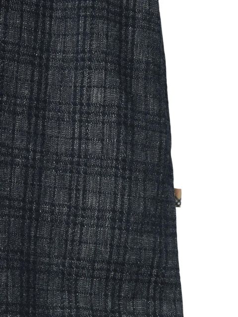 Burberry checked denim dress - Blue