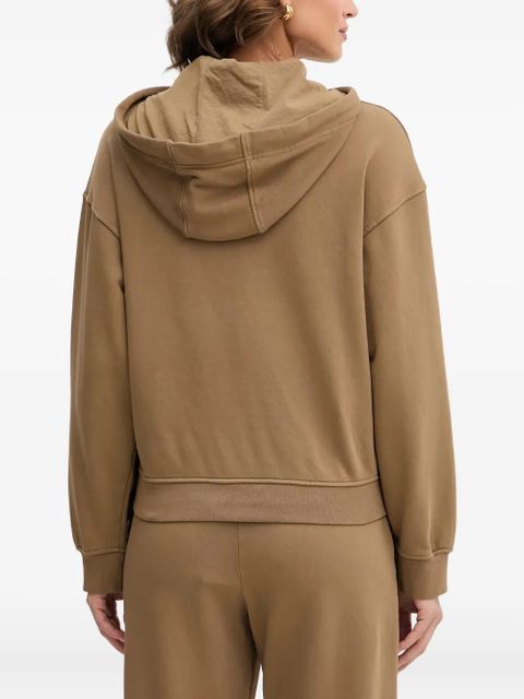PINKO logo-embroidered hoodie - Brown - zdjęcie produktu nr 2