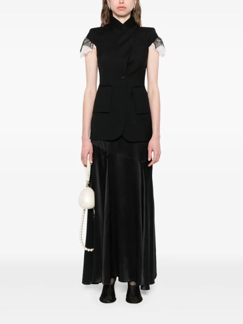 Simone Rocha long-slit maxi skirt - Black - zdjęcie produktu nr 2