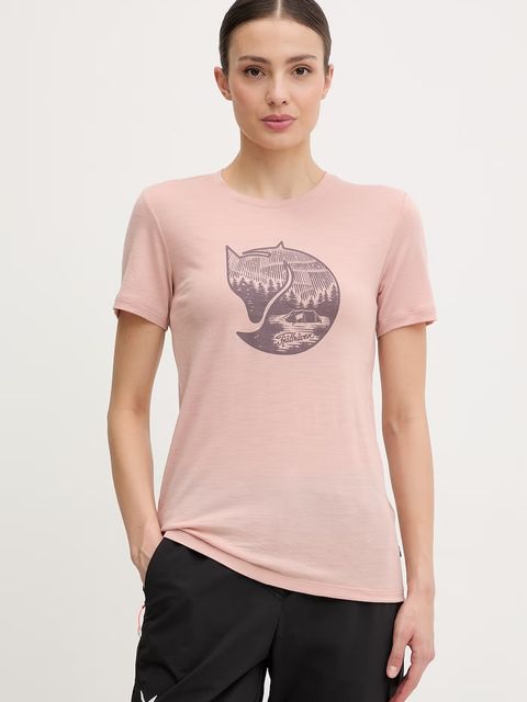 Fjallraven T-shirt damski z dodatkiem wełny Abisko - zdjęcie produktu nr 1