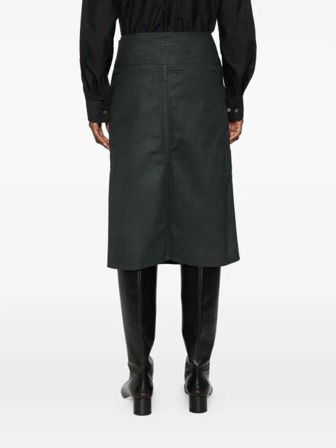 LEMAIRE pocket midi straight skirt - Black