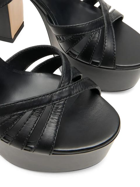 Casadei Elsa platform strap sandals - Black