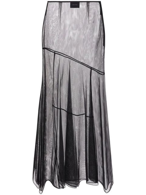 Simone Rocha sheer tulle midi skirt - Black - zdjęcie produktu nr 1