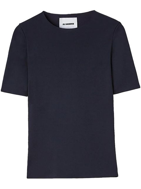 Jil Sander crew neck short-sleeved T-shirt - Blue - zdjęcie produktu nr 1