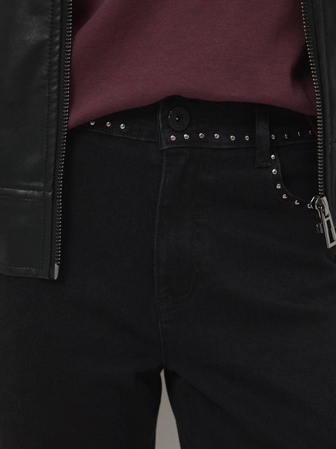 Medicine jeansy damskie kolor czarny - zdjęcie produktu nr 2