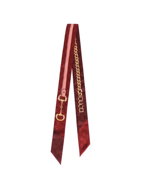 Gucci printed silk scarf - Red - zdjęcie produktu nr 1