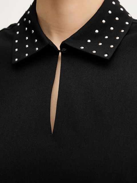 United Colors of Benetton sukienka kolor czarny mini prosta 4E6QDV0C0