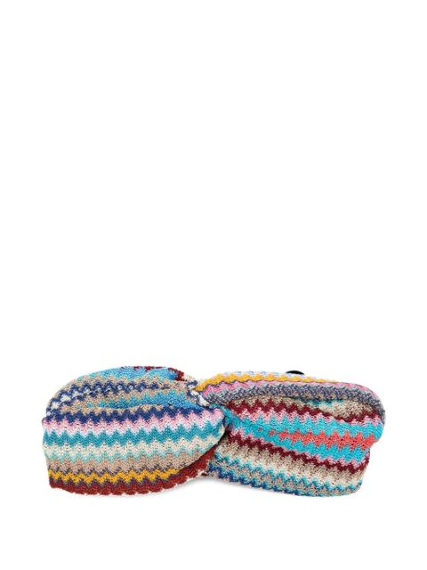Missoni knitted headband - Blue - zdjęcie produktu nr 1