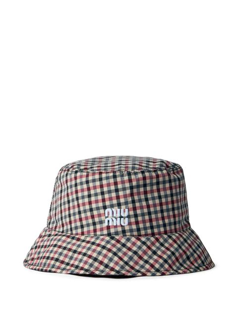 Miu Miu Vichy bucket hat - Brown - zdjęcie produktu nr 1