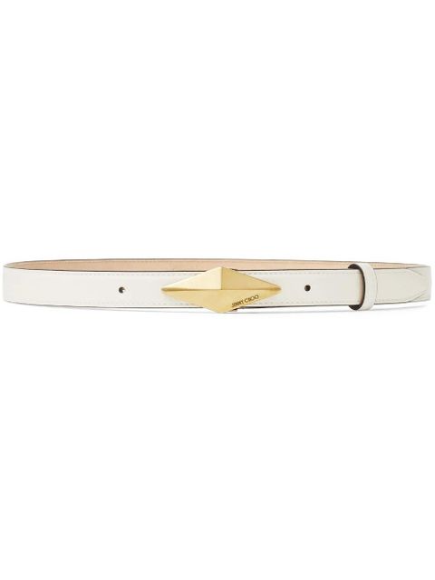Jimmy Choo Diamond leather belt - White - zdjęcie produktu nr 1