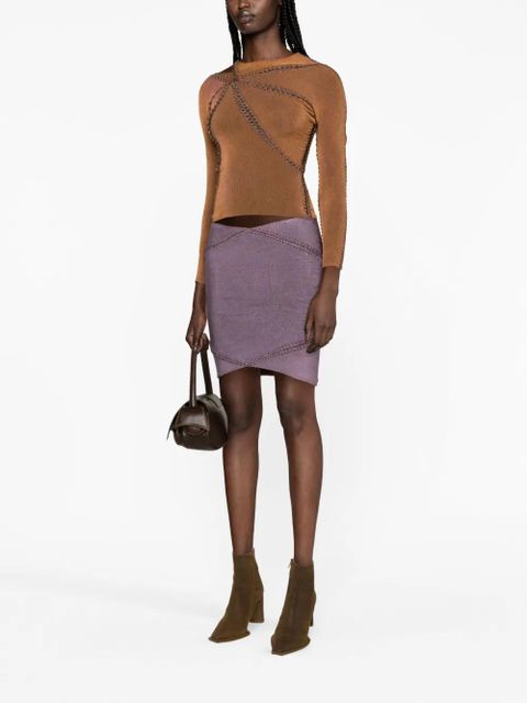 Isa Boulder Starfish contrast-stitching top - Brown - zdjęcie produktu nr 2