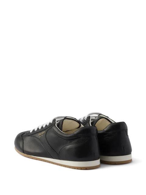 Prada leather lace-up sneakers - Black