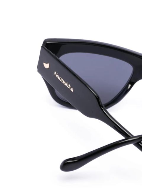 Nanushka oversized-frame tinted-lenses sunglasses - Black