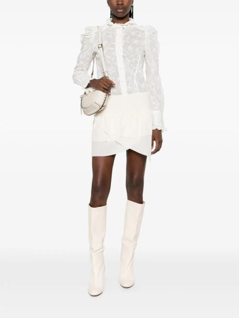 MARANT ÉTOILE ruffled-detail asymmetric skirt - Neutrals - zdjęcie produktu nr 2