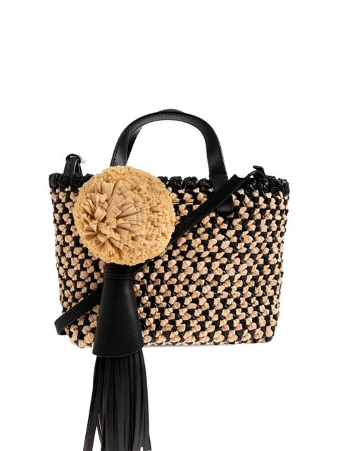 Ulla Johnson Lali woven tote bag - Black