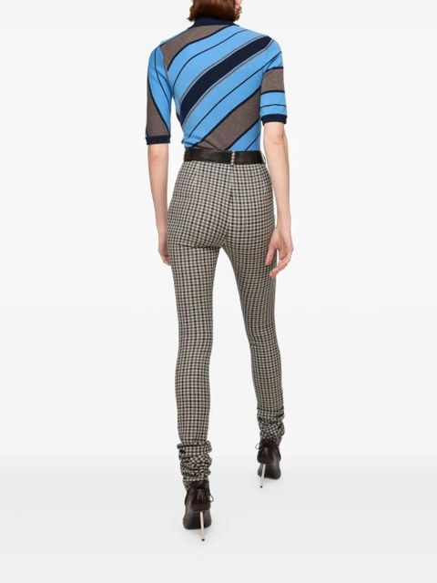 Acne Studios diagonal-stripe polo shirt - Blue