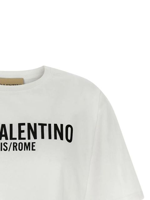 Valentino Garavani cropped print T-shirt - White
