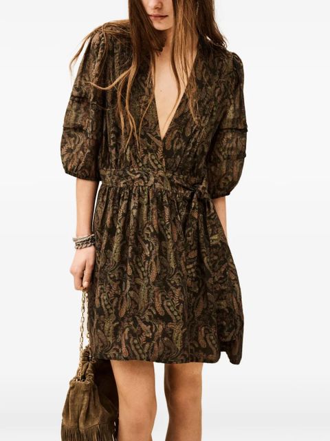 Ba&Sh Theodora paisley-print mini dress - Brown