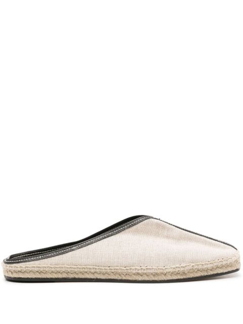 TOTEME leather-trim espadrille slippers - Neutrals