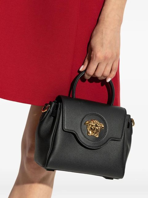 Versace Medusa Head-plaque top-handle bag - Black