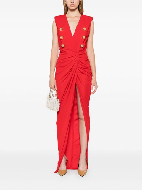 Balmain crepe tailored maxi dress