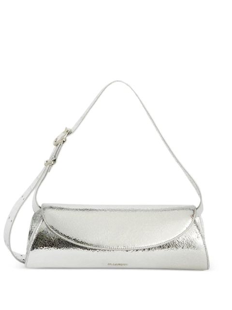Jil Sander small Cannolo crackled laminated shoulder bag - Silver - zdjęcie produktu nr 1