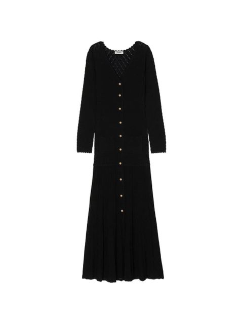 SANDRO knitted maxi dress - Black - zdjęcie produktu nr 1