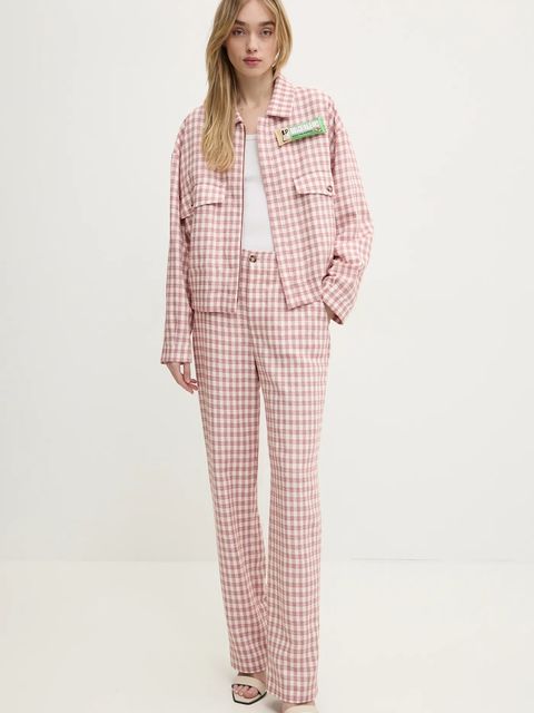 Moschino Jeans kurtka z domieszką wełny kolor czerwony przejściowa 0603 3226