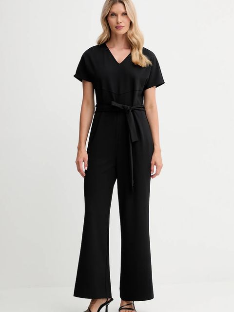 Calvin Klein kombinezon kolor czarny z dekoltem w szpic LV044D065G - zdjęcie produktu nr 1