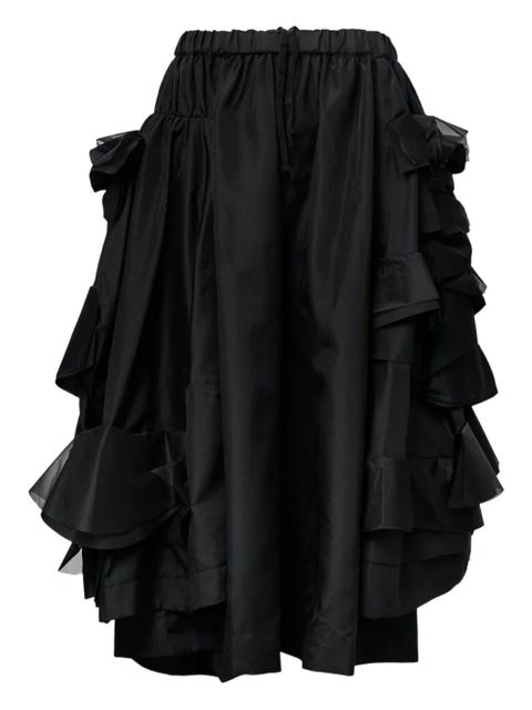 Comme Des Garçons tropical ruffled trousers - Black - zdjęcie produktu nr 2