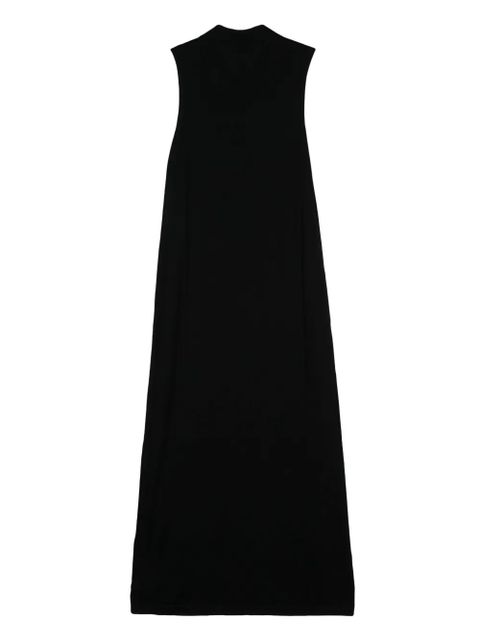Jil Sander spread-collar wool maxi dress - Black - zdjęcie produktu nr 2