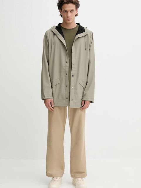 Rains kurtka 12010 Jacket kolor zielony przejściowa 12010