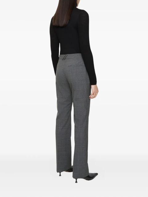 Burberry Check wool tailored trousers - Grey