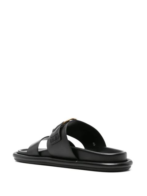 Moncler Bell leather slides - Black