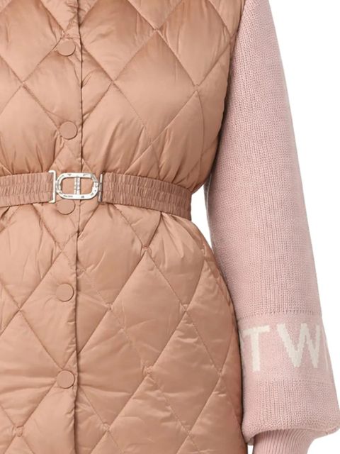 TWINSET quilted belted jacket - Neutrals - zdjęcie produktu nr 2