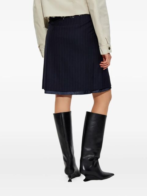 Maison Margiela pinstripe-pattern midi skirt - Blue