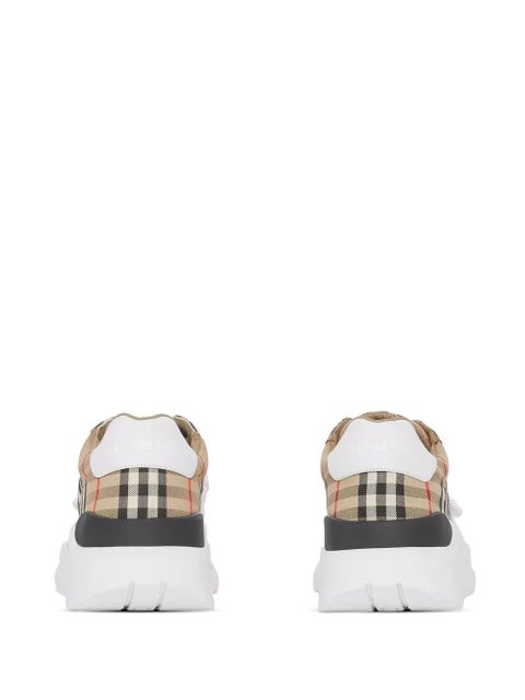 Burberry Vintage Check-pattern touch-strap sneakers - Neutrals