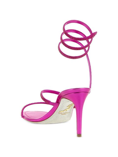 René Caovilla Cleo crystal-appliqué sandals - Pink