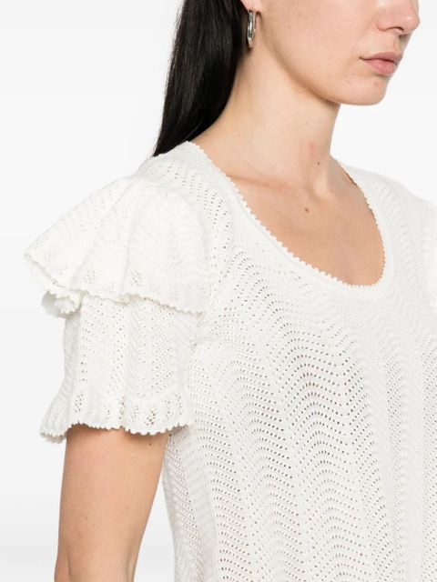 TWINSET ruffled T-shirt - White