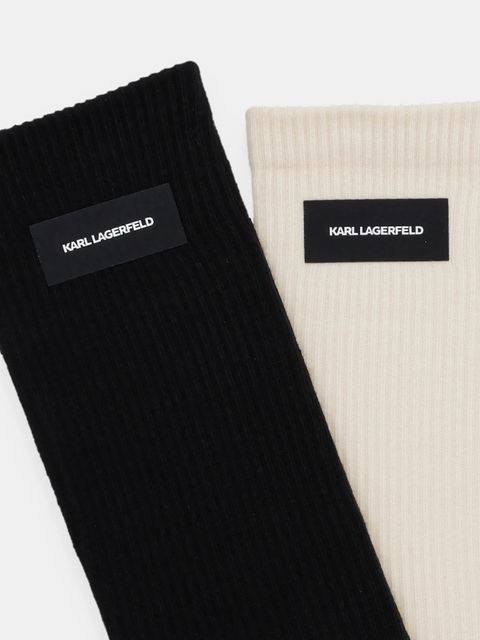 Karl Lagerfeld skarpetki K/ESSENTIAL 2-pack kolor kremowy A1M47154 - zdjęcie produktu nr 2