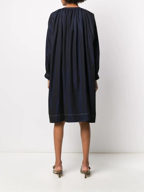 Givenchy button details poplin dress - Blue