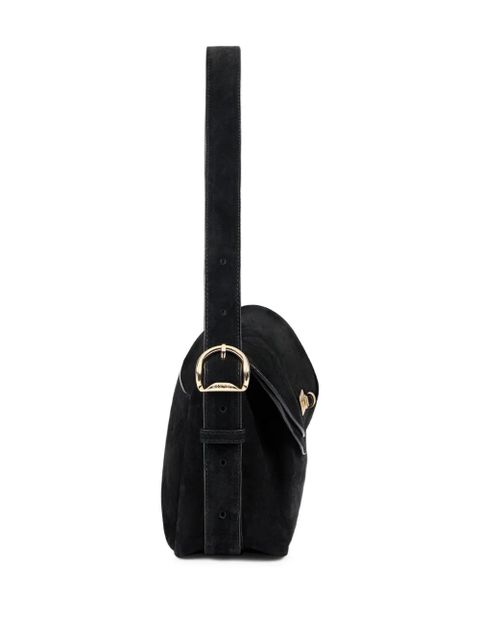 SANDRO Le Mambo suede shoulder bag - Black